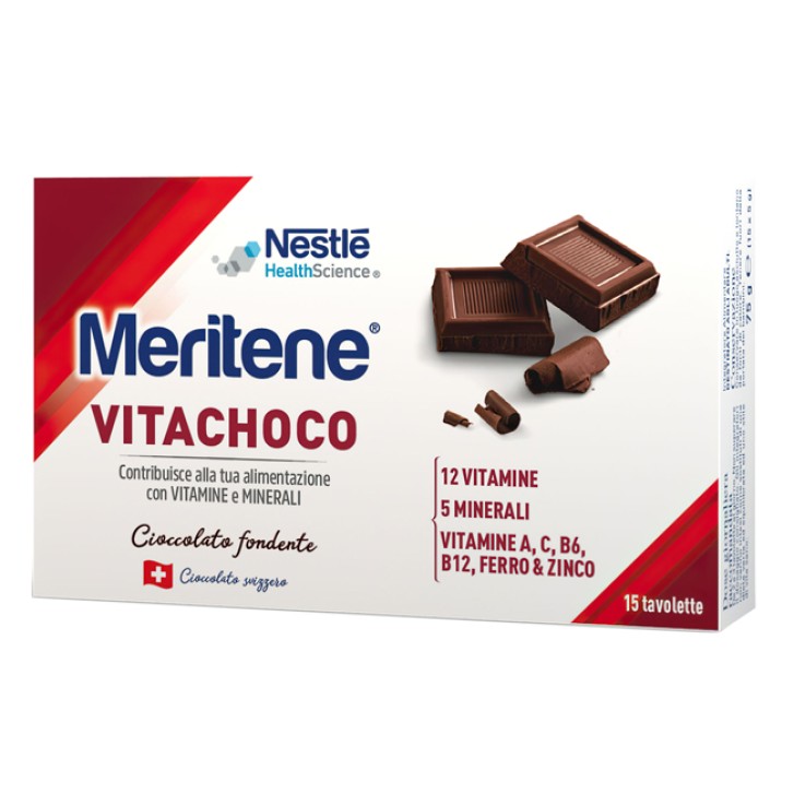 Meritene Vitachoco Fondente 15 Cioccolattini - Integratore Multivitaminico