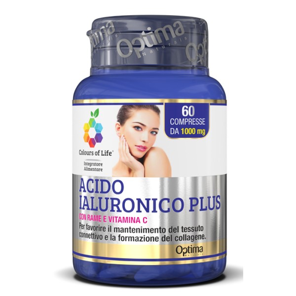 Optima Colours of Life Acido Ialuronico Plus 60 Compresse - Integratore Pelle