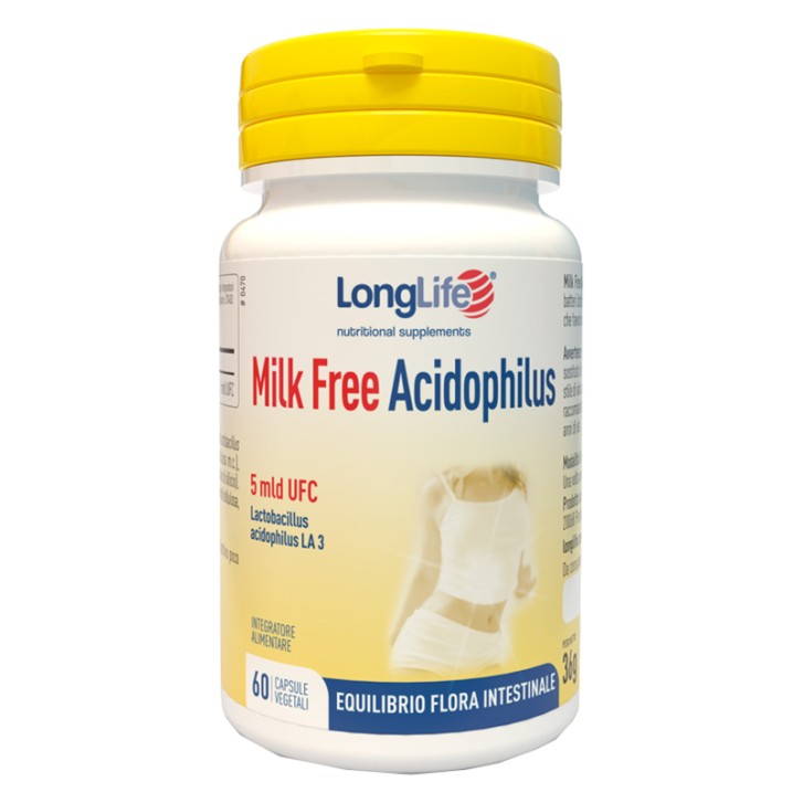 Longlife Milk Free Acidophilus 60 Capsule - Integratore Fermenti Lattici
