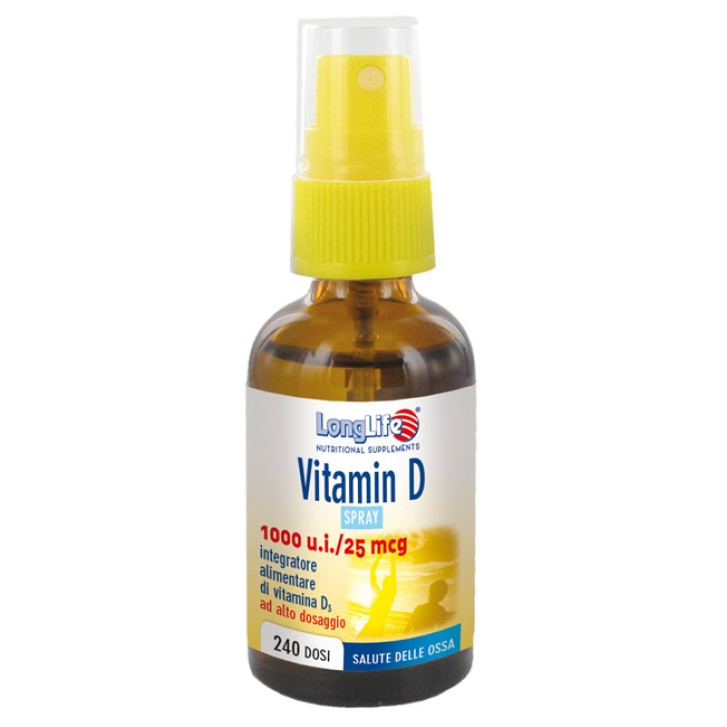 Longlife Vitamina D 1000 U.I. Spray 30 ml - Integratore Ossa