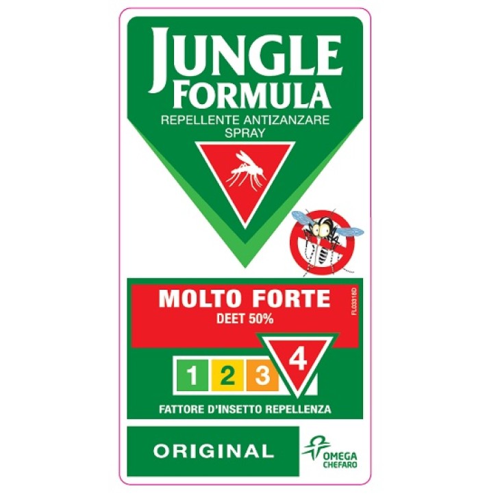 Jungle Formula Molto Forte Spray Original Lozione Repellente Antizanzare 75 ml
