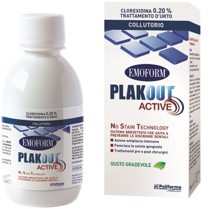 Plak Out Collutorio 0,20% Active Clorexidina 200 ml