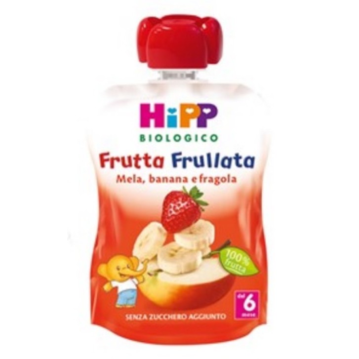 Hipp Bio Frutta Frullata Mela Banana e Fragola 90 grammi