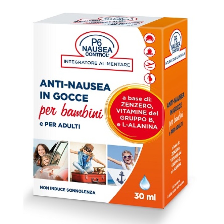 P6 Nausea Control Gocce Anti Nausea Adulti e Bambini 30 ml