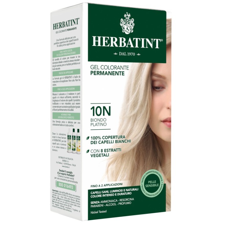 Herbatint Tintura per Capelli Gel Permanente 10N Biondo Platino 150 ml