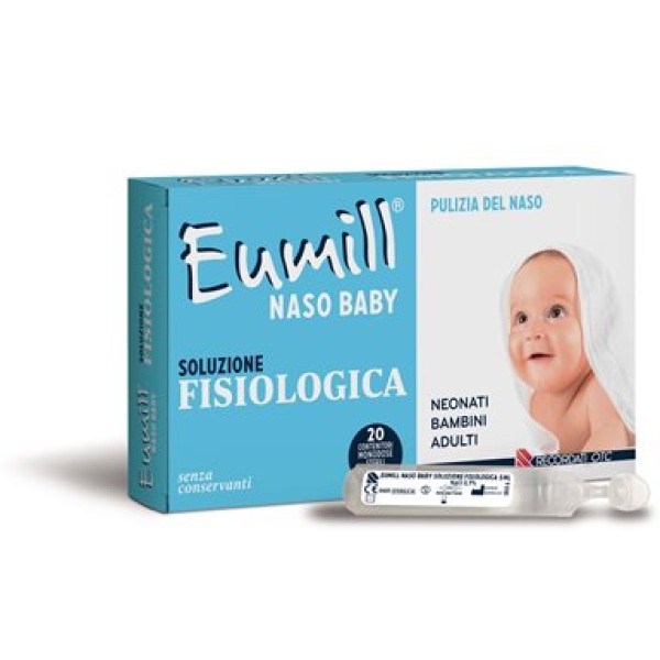 Eumill Naso Baby Soluzione Fisiologica Pulizia del Naso 20 Flaconcini
