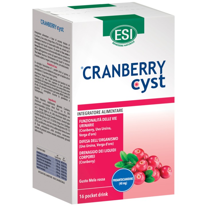 Esi Cranberry Cyst Drink 16 Buste - Integratore Benessere Vie Urinarie