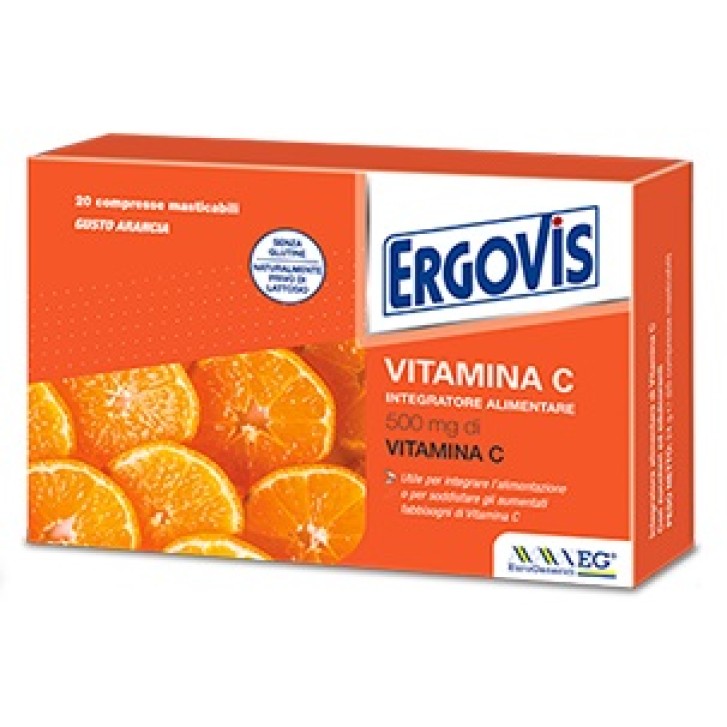 Ergovis Vitamina C Integratore Alimentare 20 Compresse Masticabili