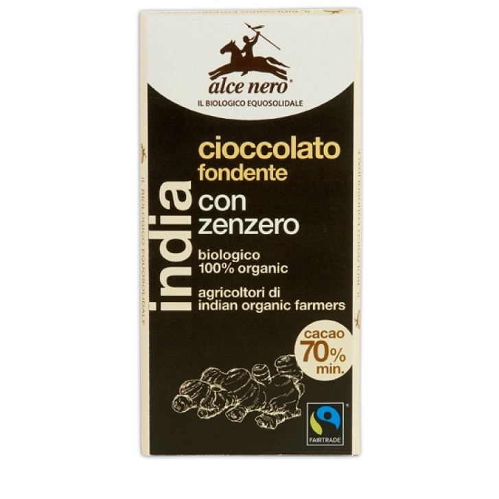 Alce Nero Tavoletta al Cioccolato Fondente con Zenzero Bio 50 grammi