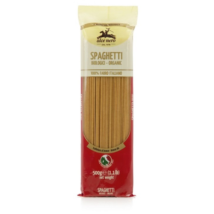 Alce Nero Spaghetti 100% Farro Italiano Biologici 500 grammi