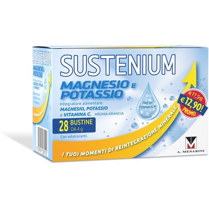 Sustenium Magnesio e Potassio 28 Bustine - Integratore Alimentare