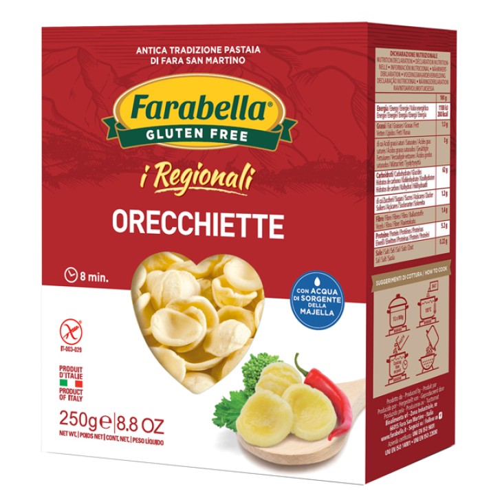 Farabella I Regionali Pasta Orecchiette Senza Glutine 250 grammi