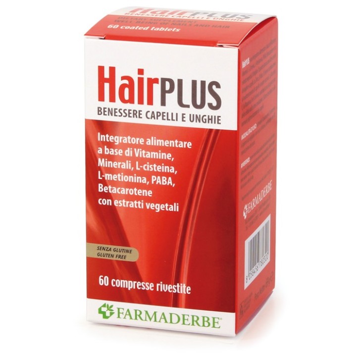 Farmaderbe Hair Plus 60 Compresse - Integratore Capelli e Unghie