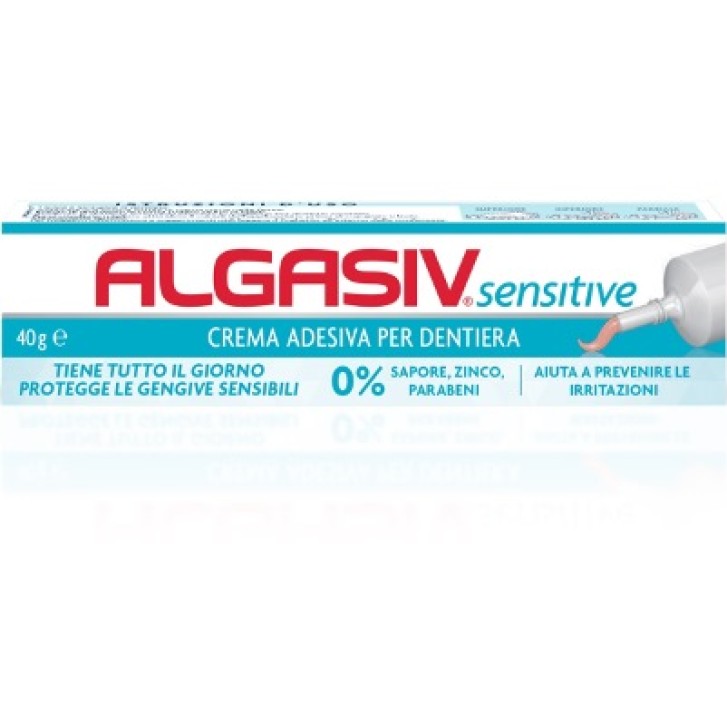 Algasiv Sensitive Crema Adesiva per Protesi Dentaria 40 grammi