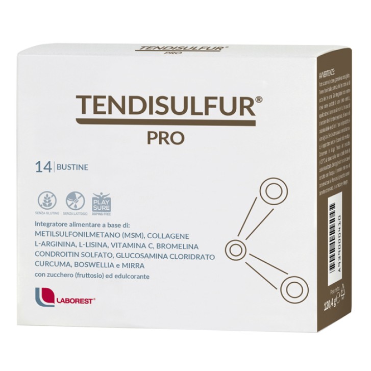Tendisulfur Pro 14 Bustine - Integratore per Tendini