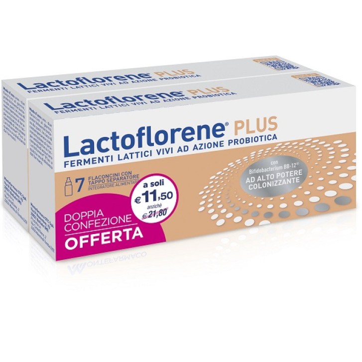 Lactoflorene Plus Bipack 7 + 7 Flaconcini - Integratore Alimentare Fermenti Lattici