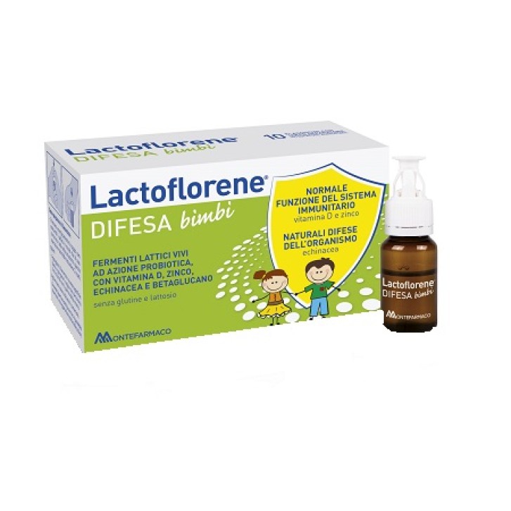 Lactoflorene Difesa Bimbi 10 Flaconcini - Integratore Sistema Immunitario