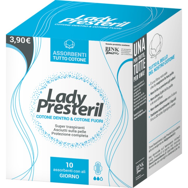 Lady Presteril Cotton Giorno con Ali 10 pezzi