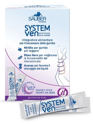 Sauber System Ven 30 Stick - Integratore Benessere delle Gambe