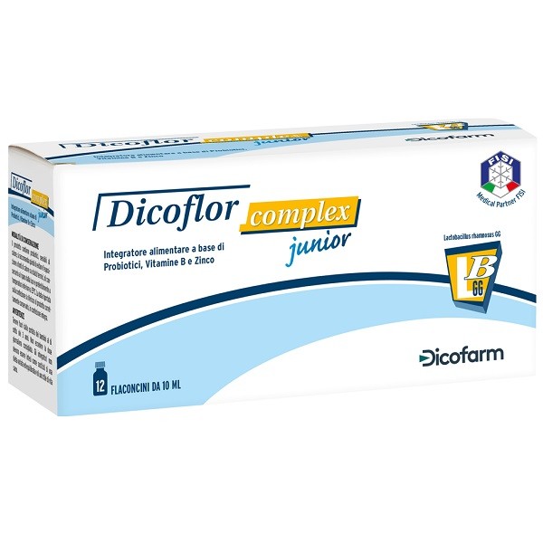 Dicoflor Complex Junior 12 Flaconcini - Integratore Probiotici per Bambini