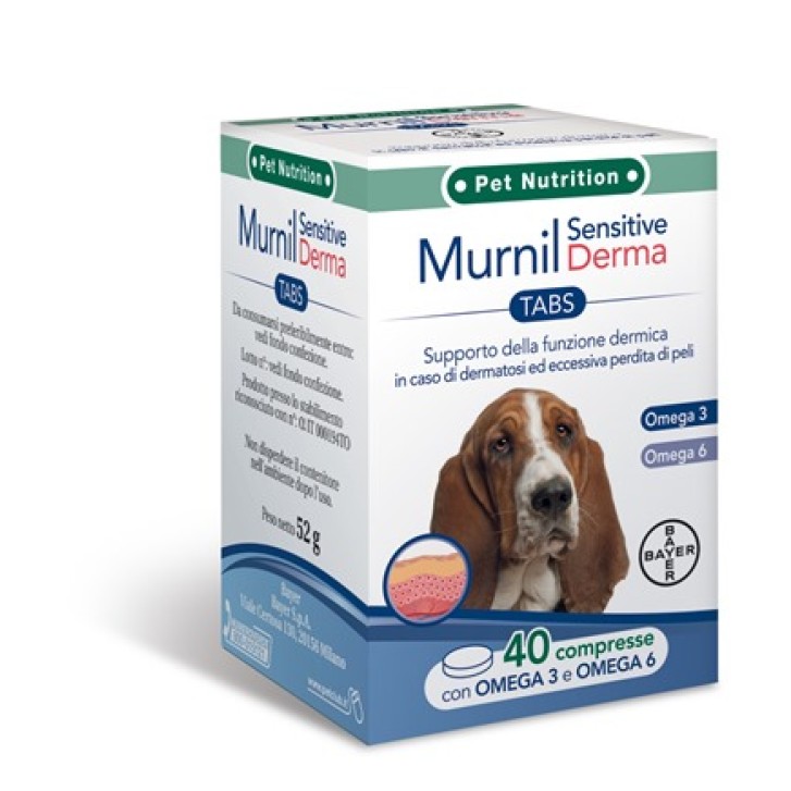Bayer Pet Murnil Sensitive Derma Cani 40 Compresse - Integratore Pelo