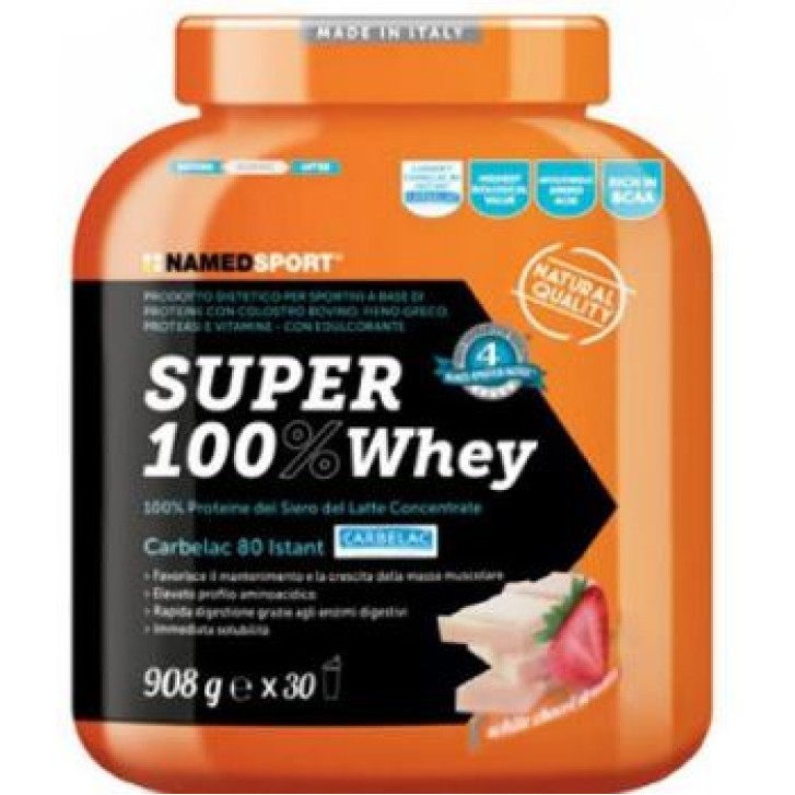 Named Sport Super 100% Whey White Choco & Strawberry 2 Kg - Integratore Alimentare