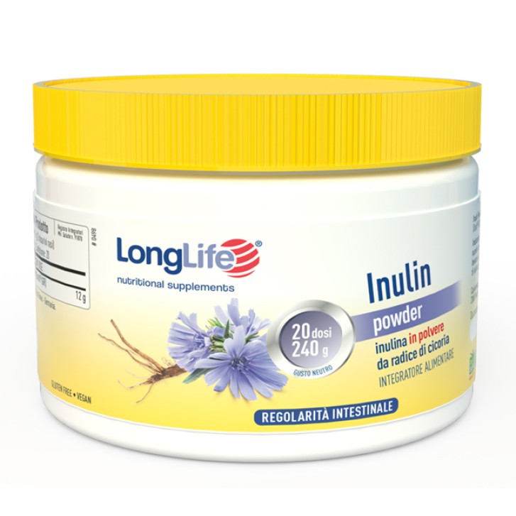 Longlife Inulina Polvere 240 grammi - Integratore Benessere Intestinale