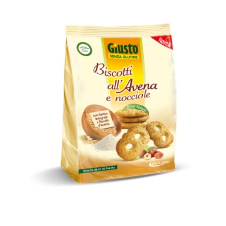 Giusto Senza Biscotti all'Avena con Nocciole Gluten Free 250 grammi