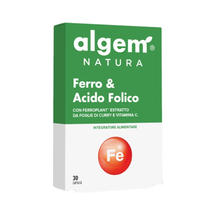 Algem Ferro & Acido Folico 30 Capsule - Integratore Alimentare
