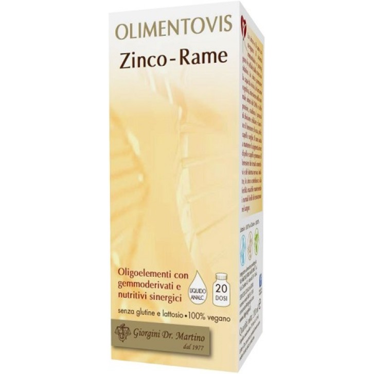 Olimentovis Zinco Rame 200 ml Dr. Giorgini - Oligoelementi con Gemmoderivati e Nutritivi Sinergici