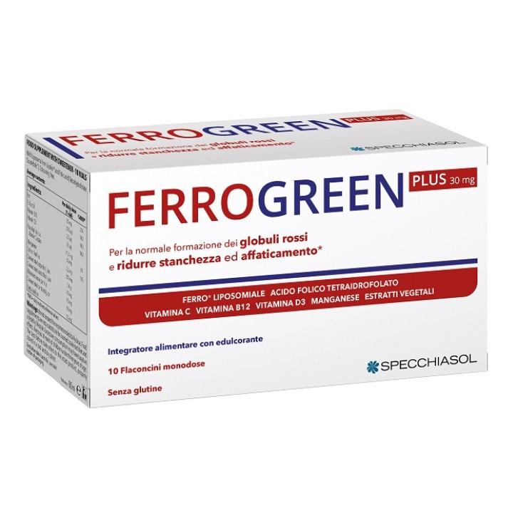 Specchiasol Ferrogreen Plus 10 Flaconcini - Integratore Alimentare