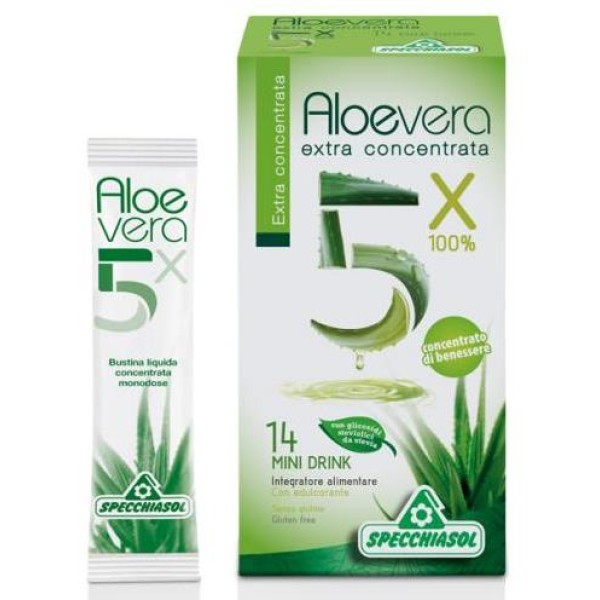 Specchiasol Aloe 5x Extra Concentrata 14 Buste - Integratore Depurativo