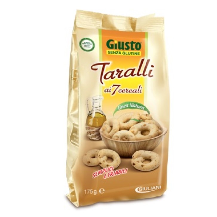 Giusto Senza Glutine Taralli ai 7 Cereali Gluren Free 175 grammi