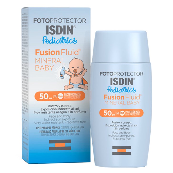 Isdin Fotoprotector Fusion Fluido Minerale Baby Pediatrics SPF 50+ Protezione Solare Bambini 50 ml