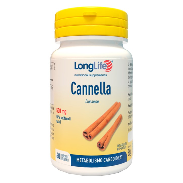 Longlife Cannella 60 Capsule - Integratore Intestinale