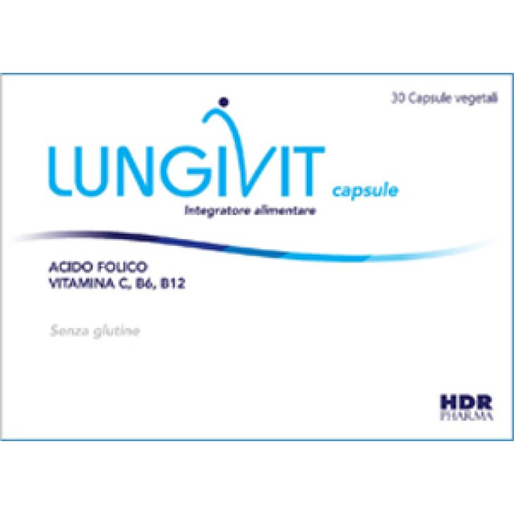 Lungivit 30 Capsule - Integratore Acido Folico e Multivitaminico C,B6 e B12