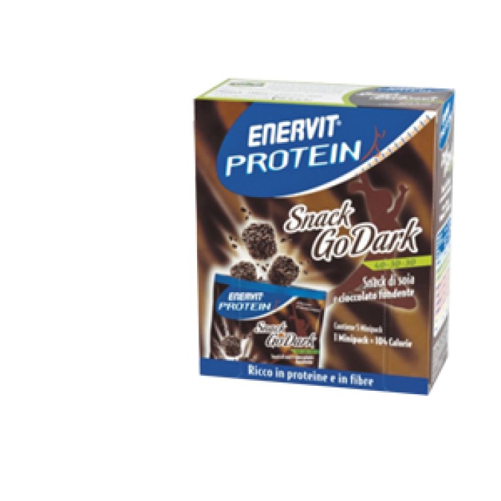 Enervit Protein Dessert Snack & Go Dark Snack Croccante Cioccolato Fondente 24 grammi