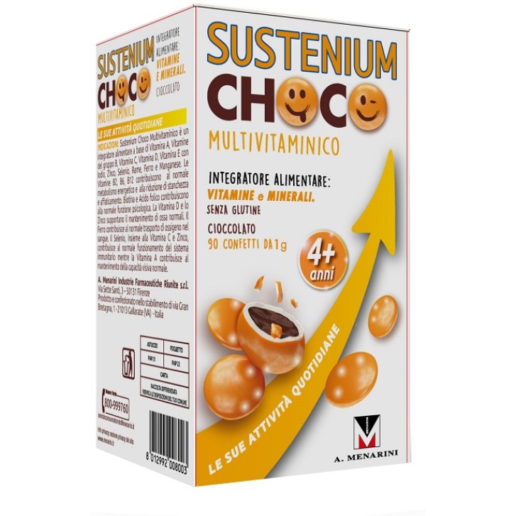 Sustenium Choco 90 Confetti - Integratore Multivitaminico e Minerali Bambini 4+