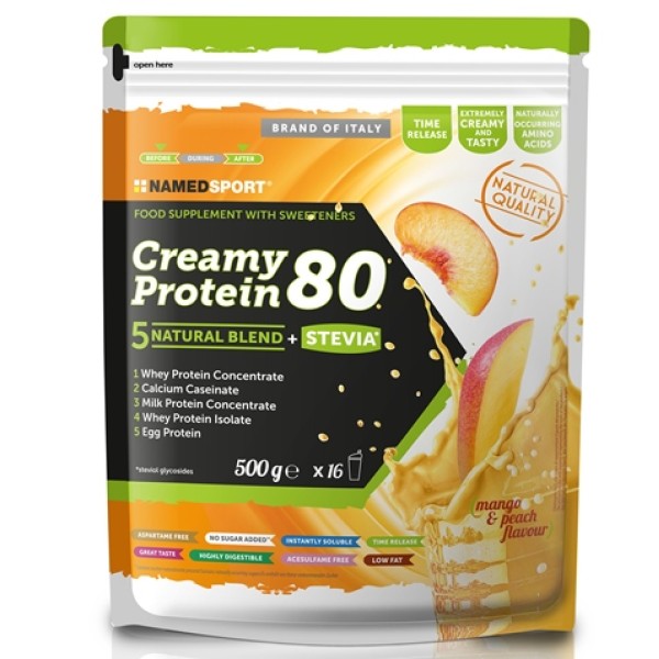 Named Sport Creamy Protein 80 Mango Pesca Blend Proteico 500 grammi