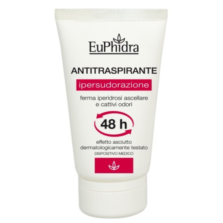Euphidra Deodorante in Crema Antitraspirante per Ipersudorazione 40 ml