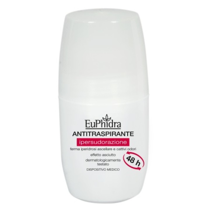 Euphidra Deodorante Roll-On Antitraspirante per Ipersudorazione 50 ml