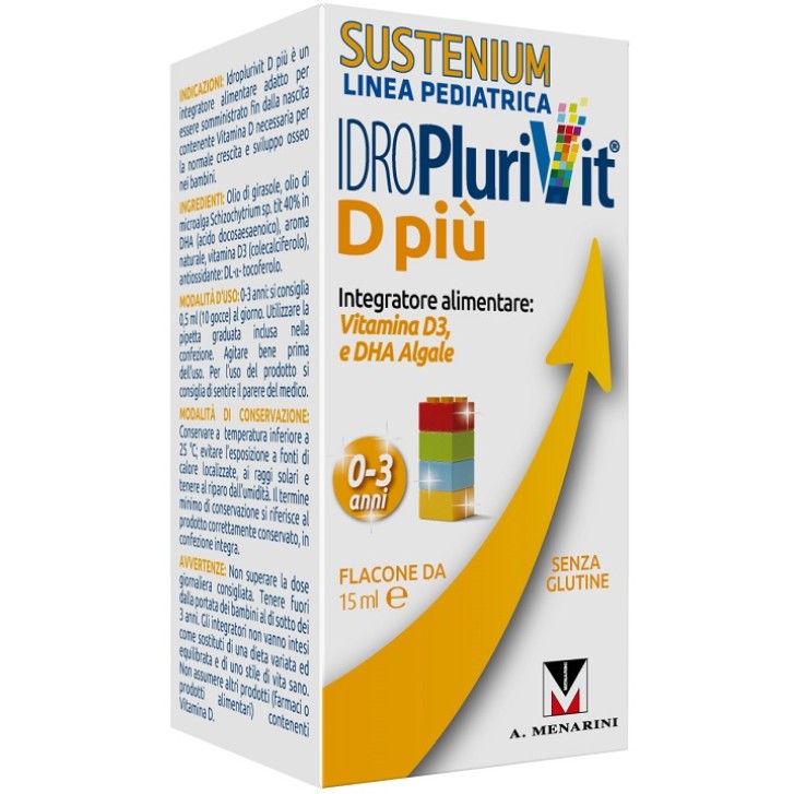Sustenium Idroplurivit D+ Bambini Gocce 15 ml  -Integratore Vitamina D