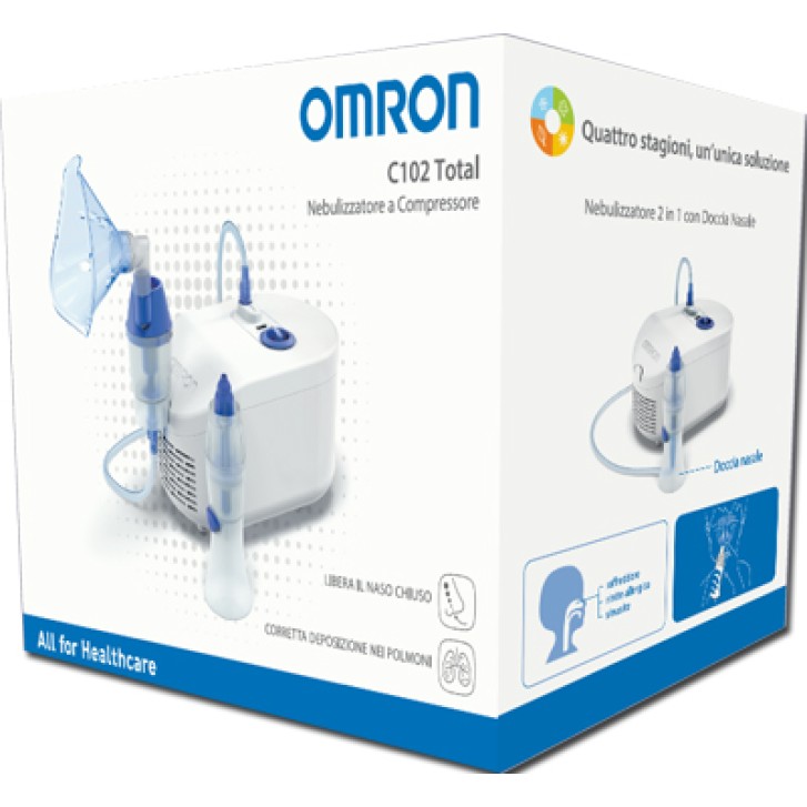 Omron C102 T Nebulizzatore a Compressore con Doccia Nasale
