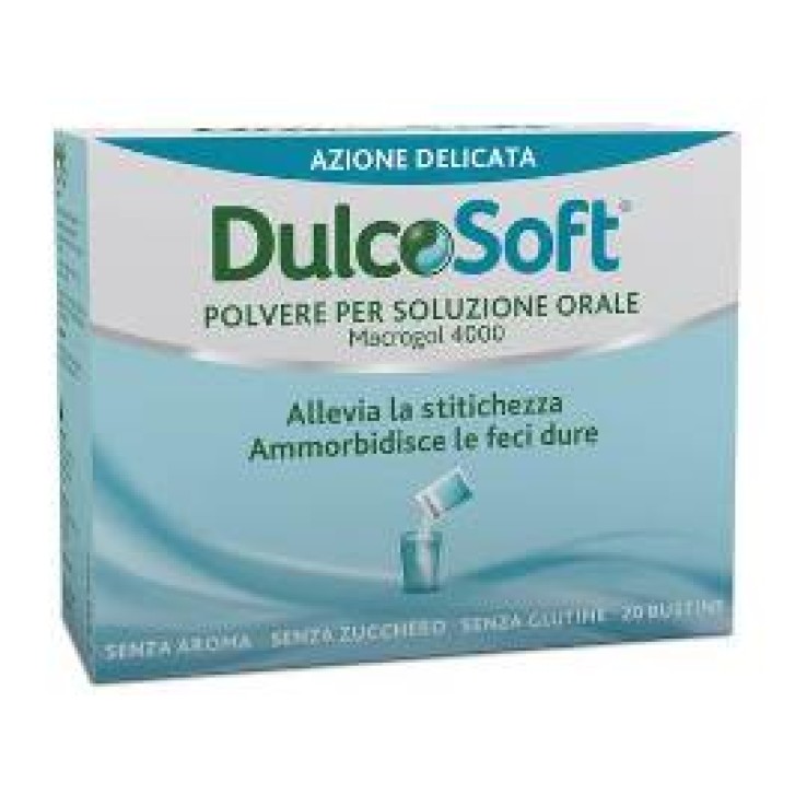 DulcoSoft 20 Bustine  con Macrogol 4000 - Integratore Alimentare Stitichezza