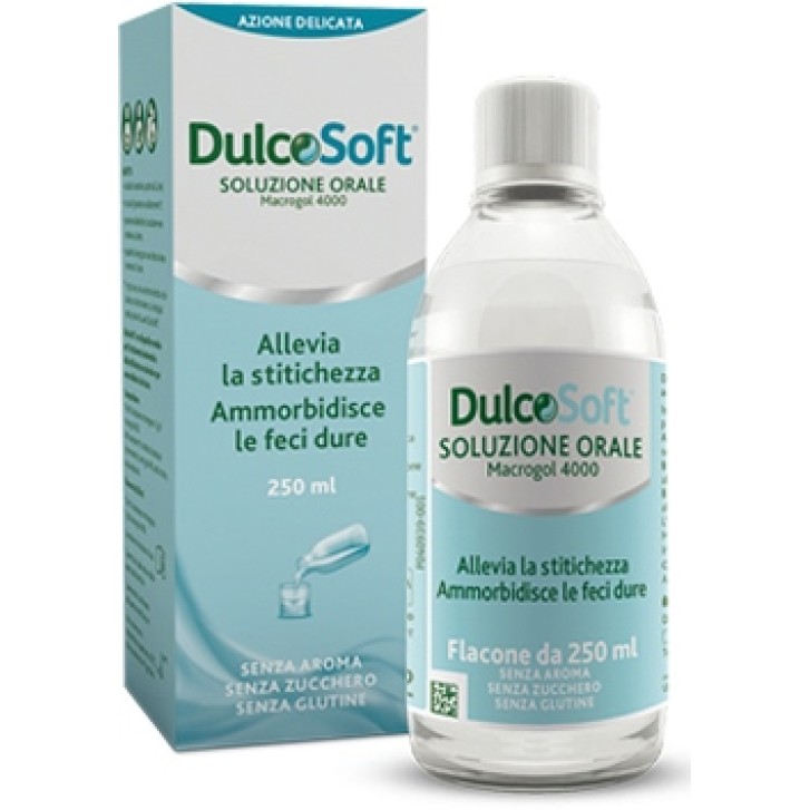 DulcoSoft Soluzione Orale 250 ml con Macrogol 4000 - Integratore Stitichezza