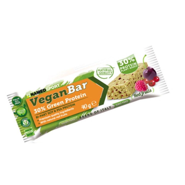 Named Sport Veganbar 30% Green Proteinc Frutti Rossi 40 grammi - Barretta Proteica
