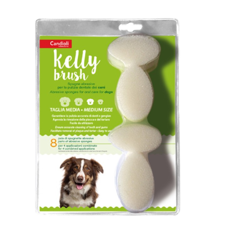 Kelly Brush Spugnetta Igiene Orale Cani Taglia Media 16 pezzi