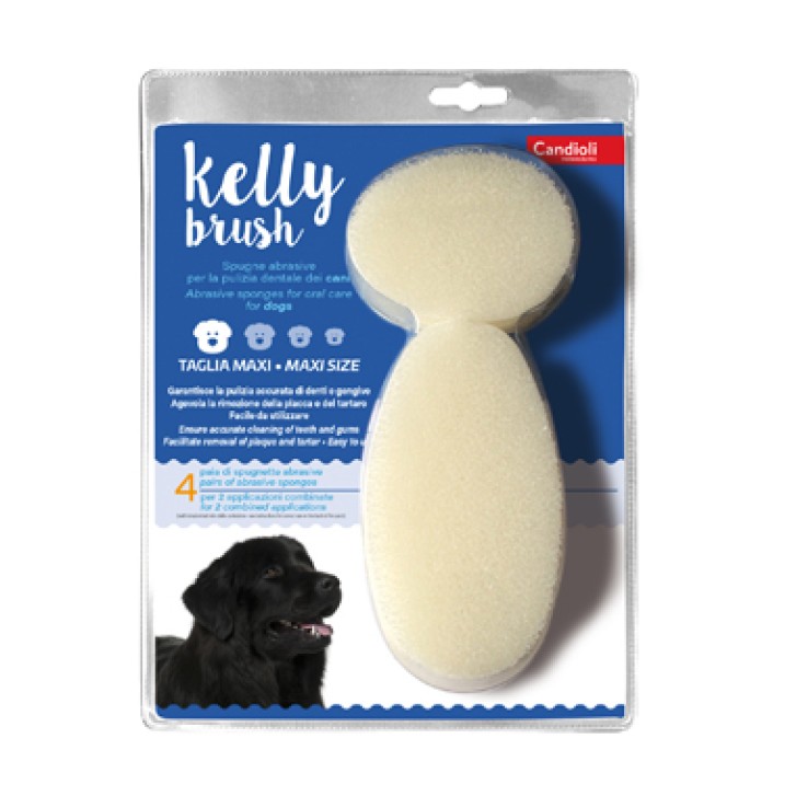Kelly Brush Spugnetta Igiene Orale Cani Taglia Maxi 16 pezzi