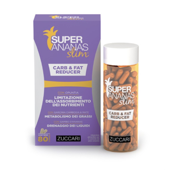 Zuccari Super Ananas Slim Carb & Fat Reducer 80 Capsule - Integratore Dimagrante