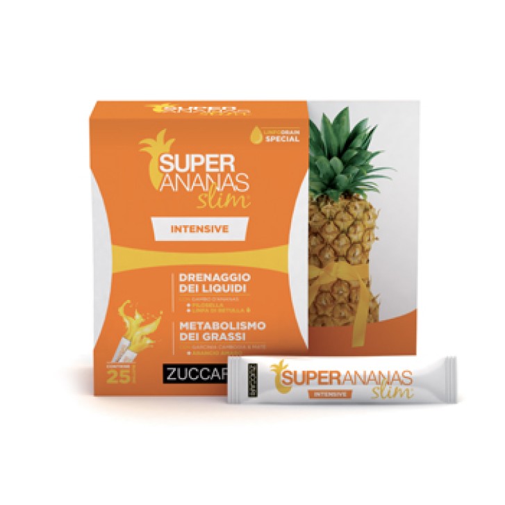 Zuccari Super Ananas Slim Intensive 25 stick da 10ml - Integratore Drenante